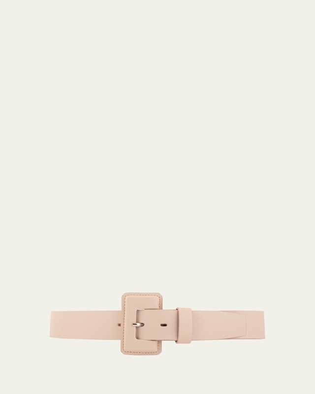 La Petite Merveilleuse Timeless Leather Belt with Covered Buckle